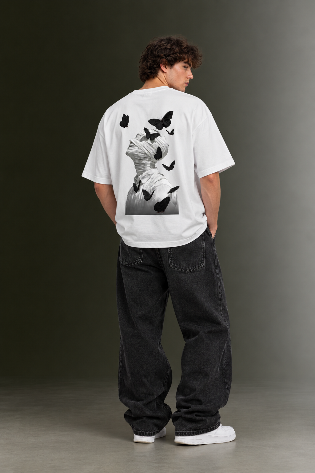 Men's Drop Shoulder Back Printed T-Shirt | Graphic Tee | OUTPUFF