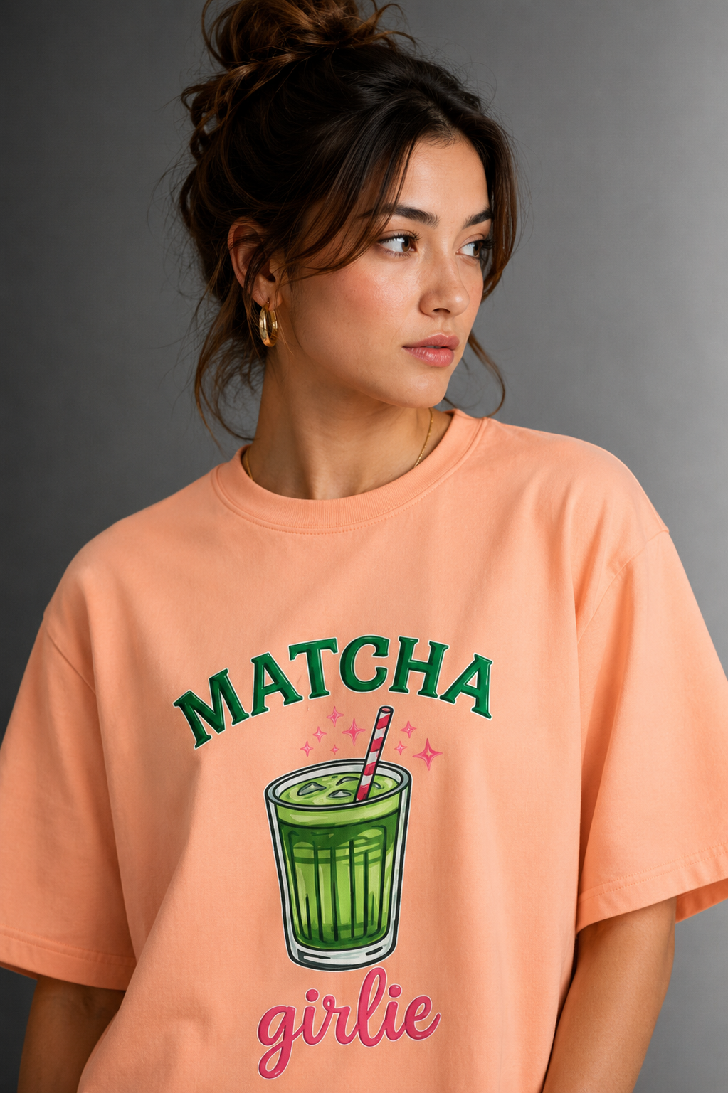 Women Drop Shoulder Front Printed T-Shirt | OUTPUFF