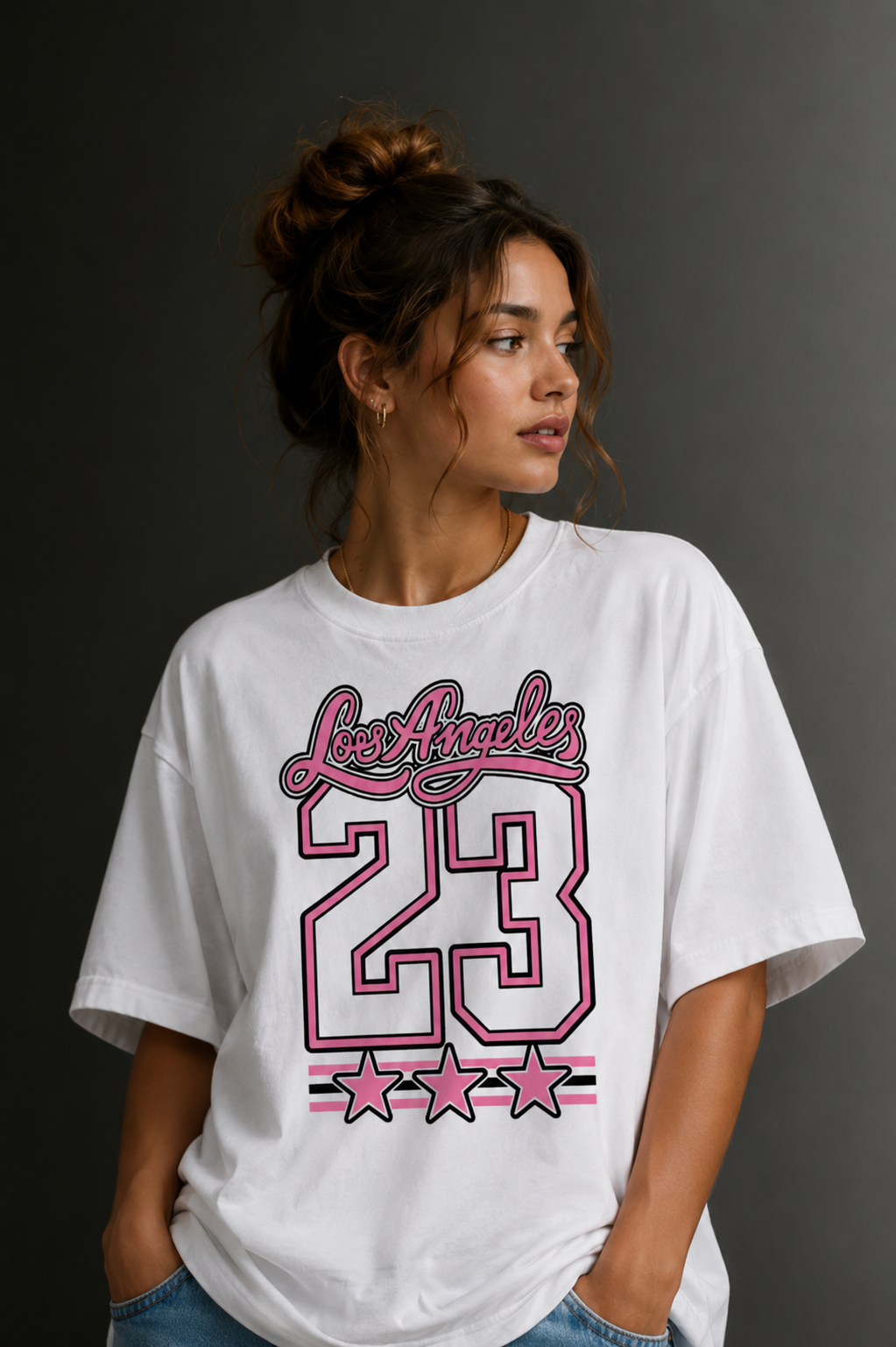 Women Drop Shoulder Front Printed T-Shirt | OUTPUFF