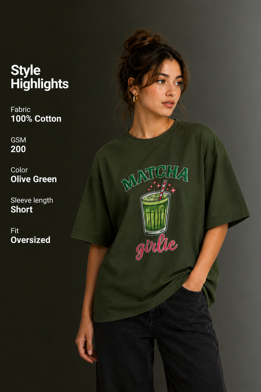 Women Drop Shoulder Front Printed T-Shirt | OUTPUFF