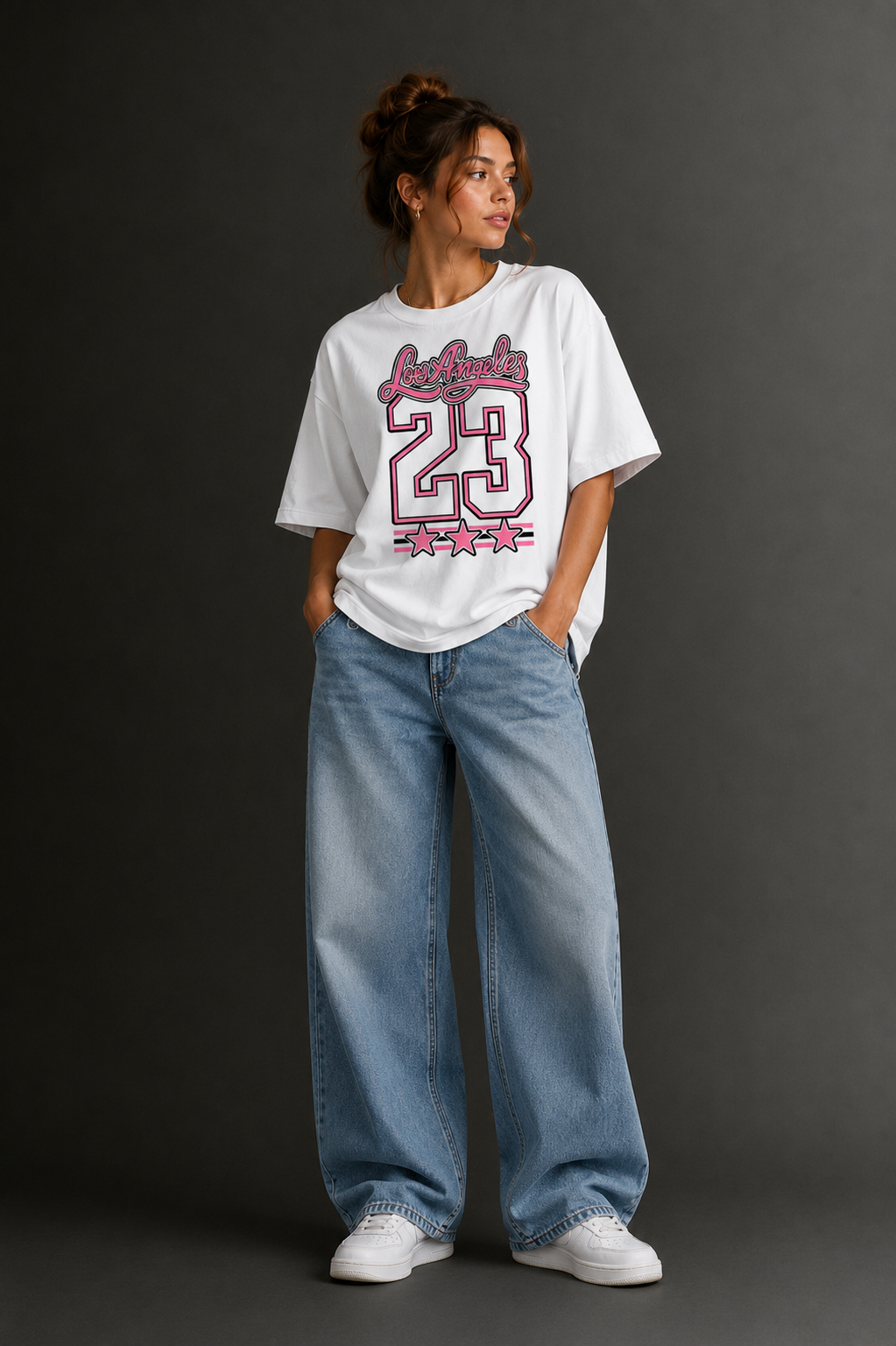 Women Drop Shoulder Front Printed T-Shirt | OUTPUFF