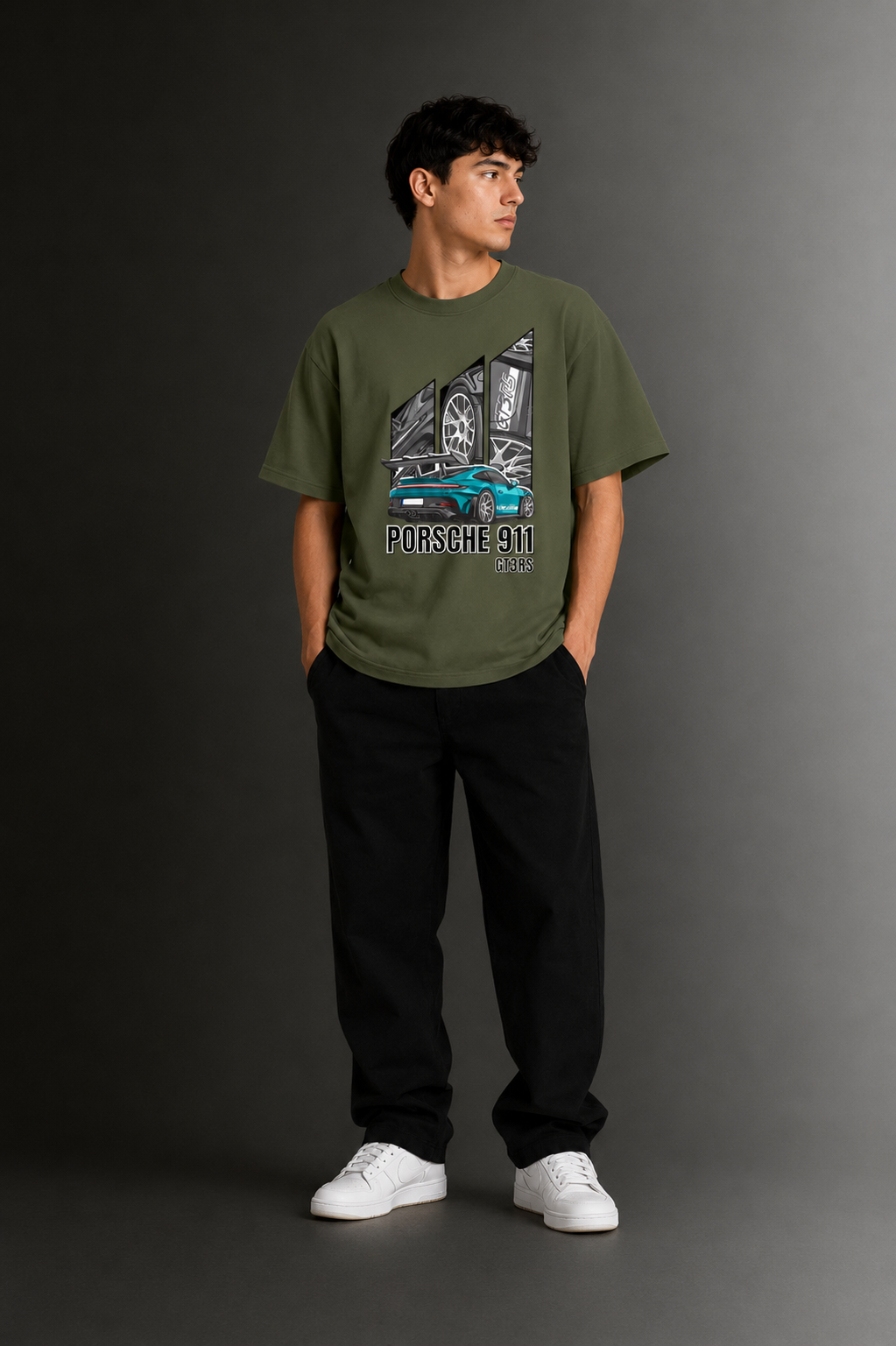 Men's Drop Shoulder Front Printed T-Shirt | Graphic Tee | OUTPUFF