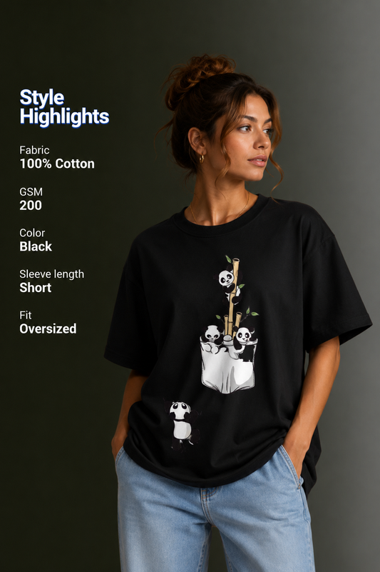 Women Drop Shoulder Front Printed T-Shirt | OUTPUFF