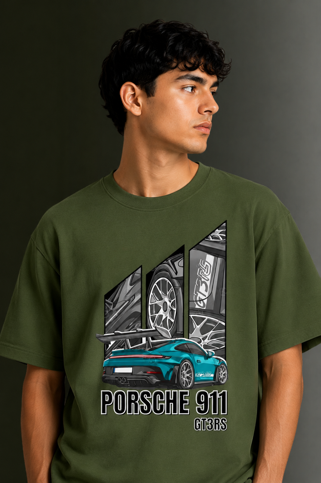 Men's Drop Shoulder Front Printed T-Shirt | Graphic Tee | OUTPUFF
