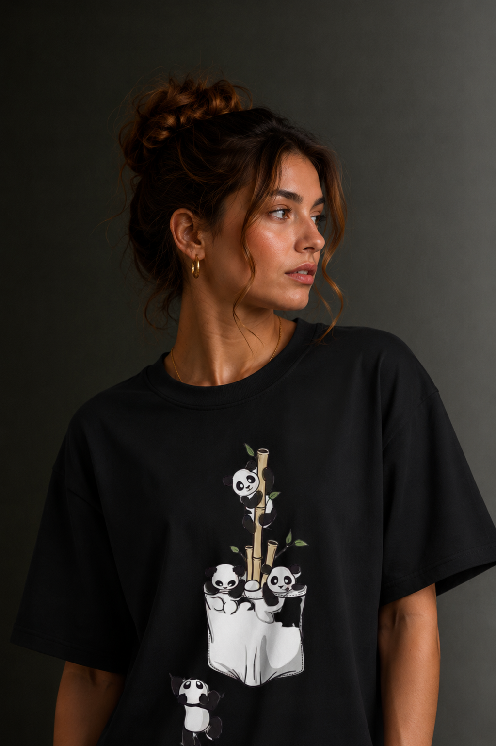 Women Drop Shoulder Front Printed T-Shirt | OUTPUFF