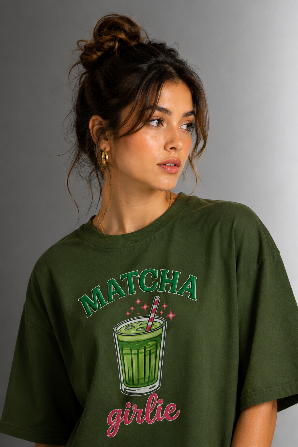 Women Drop Shoulder Front Printed T-Shirt | OUTPUFF
