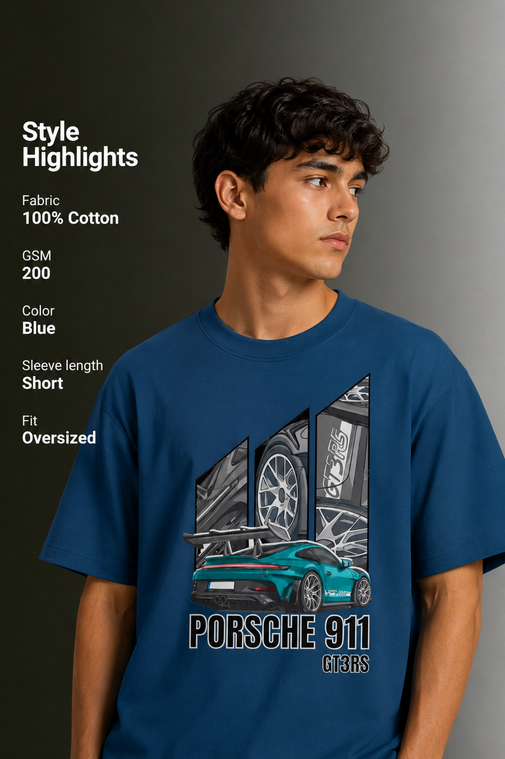 Men's Drop Shoulder Front Printed T-Shirt | Graphic Tee | OUTPUFF