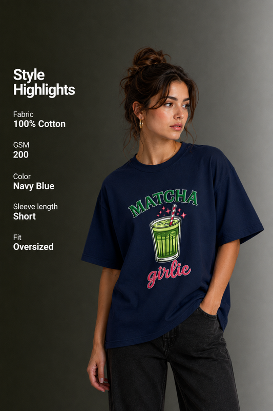 Women Drop Shoulder Front Printed T-Shirt | OUTPUFF