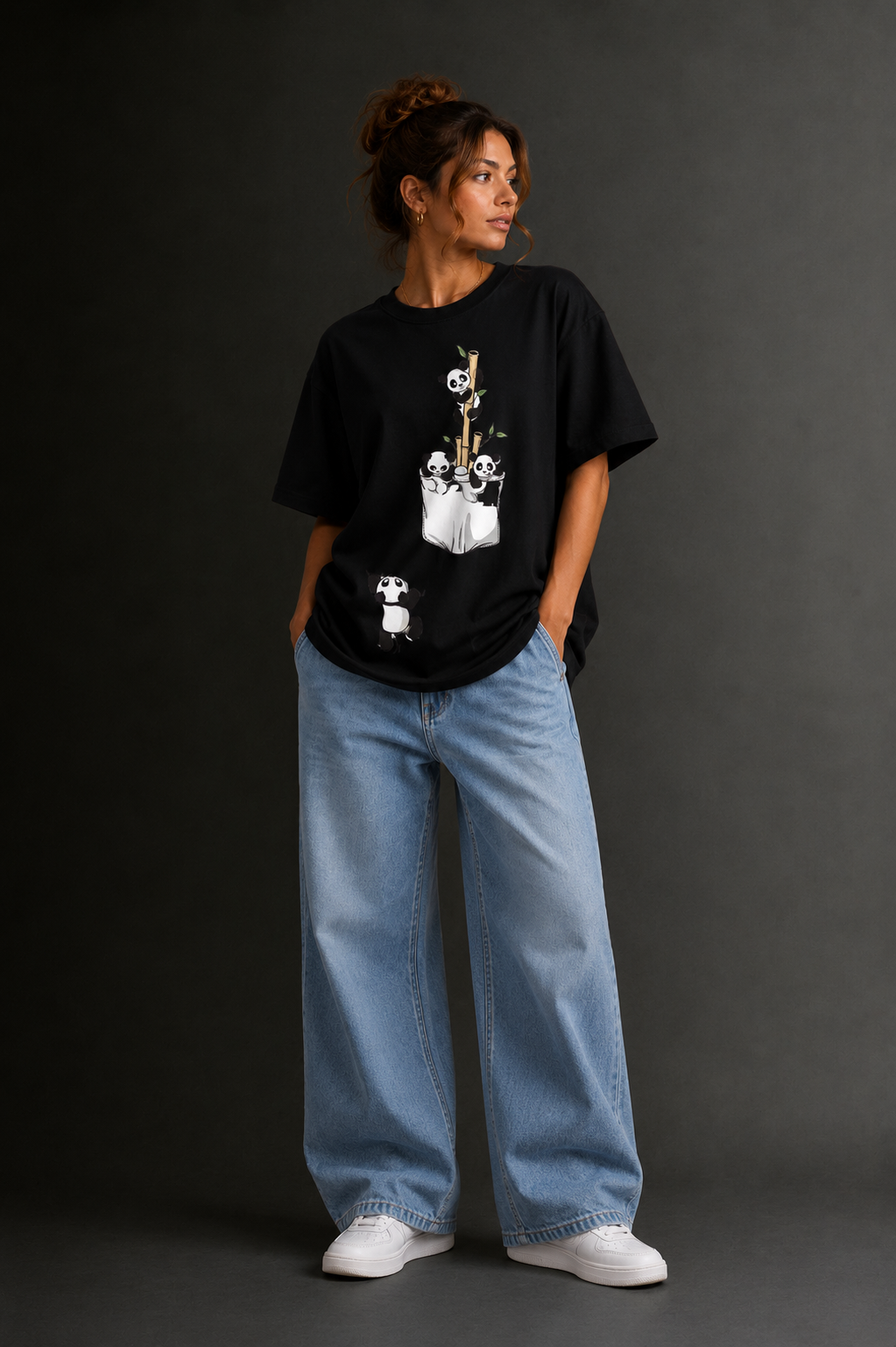 Women Drop Shoulder Front Printed T-Shirt | OUTPUFF