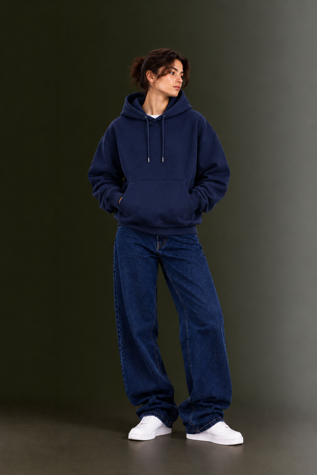 OUTPUFF Unisex Regular Fit Pullover Hoodie with Kangaroo Pocket
