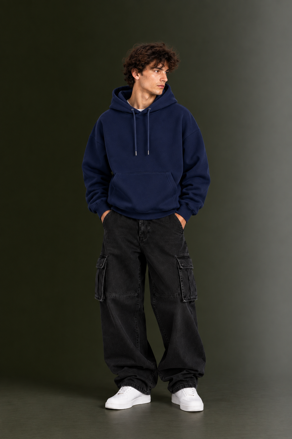 OUTPUFF Unisex Regular Fit Pullover Hoodie with Kangaroo Pocket