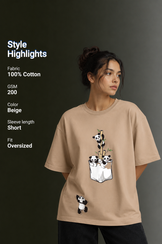 Women Drop Shoulder Front Printed T-Shirt | OUTPUFF