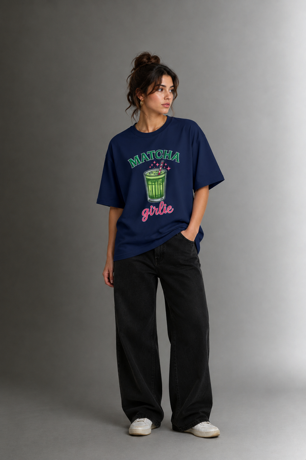 Women Drop Shoulder Front Printed T-Shirt | OUTPUFF