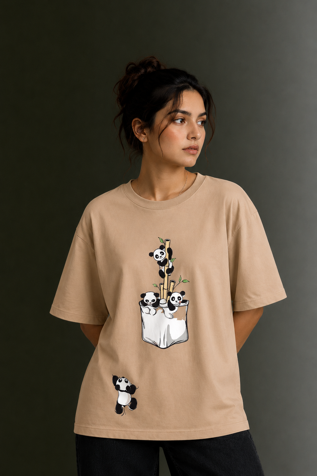 Women Drop Shoulder Front Printed T-Shirt | OUTPUFF