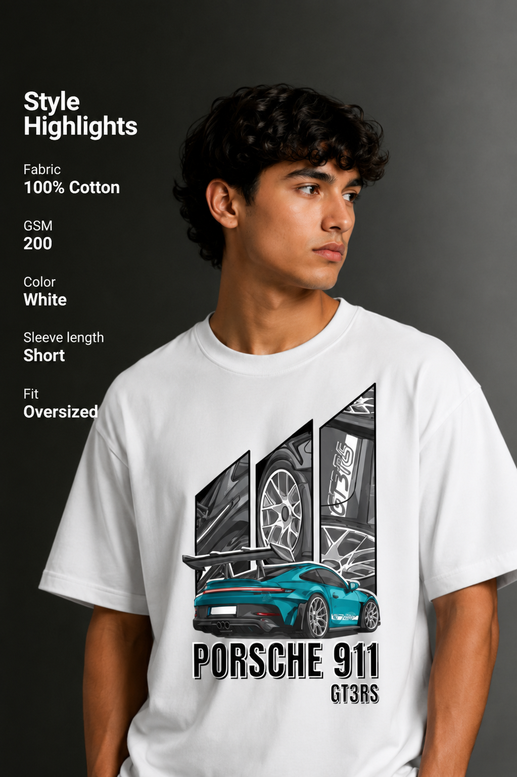 Men's Drop Shoulder Front Printed T-Shirt | Graphic Tee | OUTPUFF