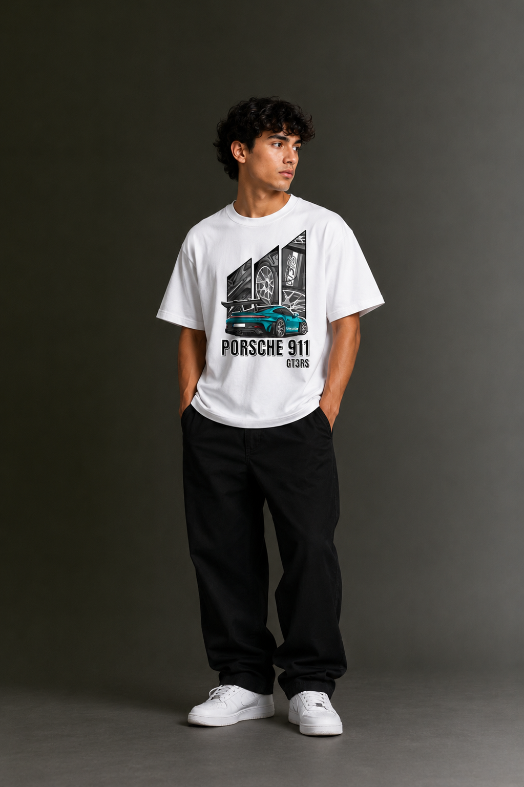 Men's Drop Shoulder Front Printed T-Shirt | Graphic Tee | OUTPUFF