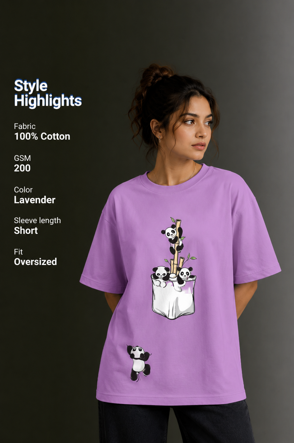 Women Drop Shoulder Front Printed T-Shirt | OUTPUFF