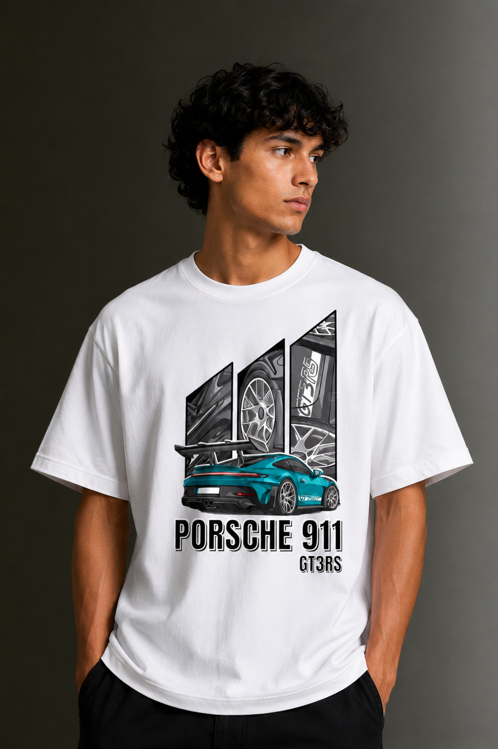 Men's Drop Shoulder Front Printed T-Shirt | Graphic Tee | OUTPUFF