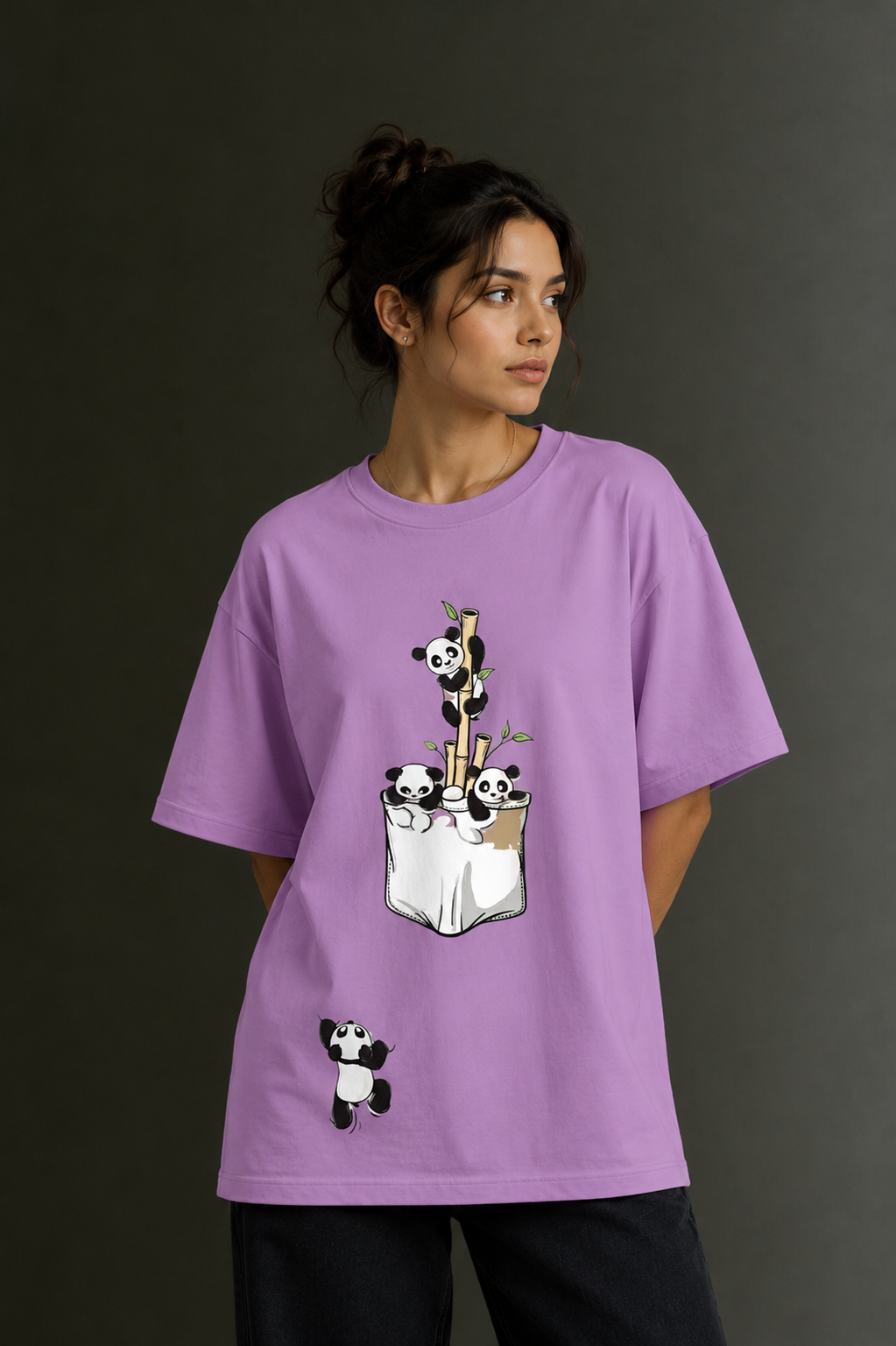 Women Drop Shoulder Front Printed T-Shirt | OUTPUFF