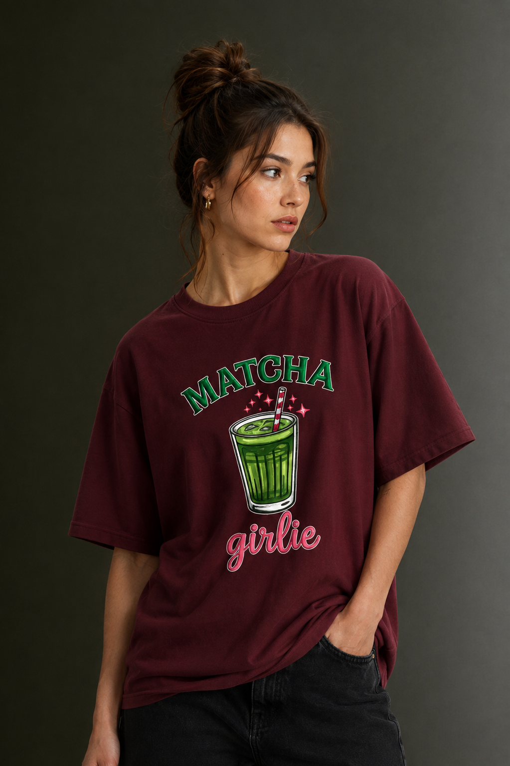 Women Drop Shoulder Front Printed T-Shirt | OUTPUFF