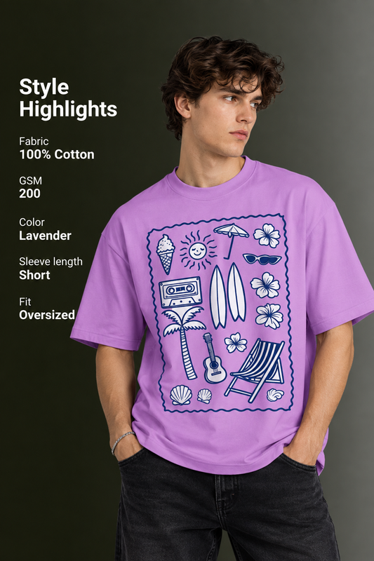 Men's Drop Shoulder Front Printed T-Shirt | Graphic Tee | OUTPUFF