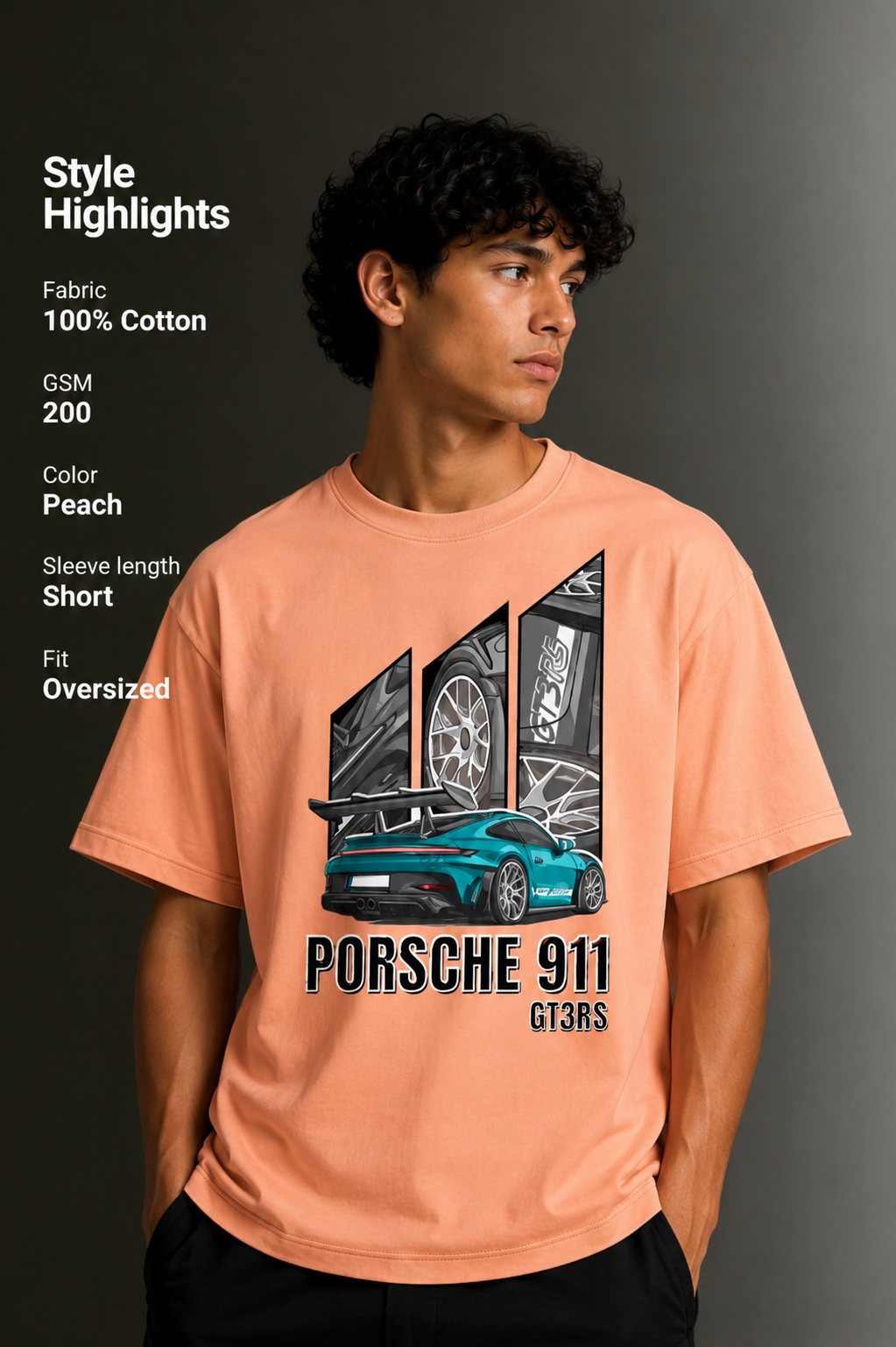 Men's Drop Shoulder Front Printed T-Shirt | Graphic Tee | OUTPUFF