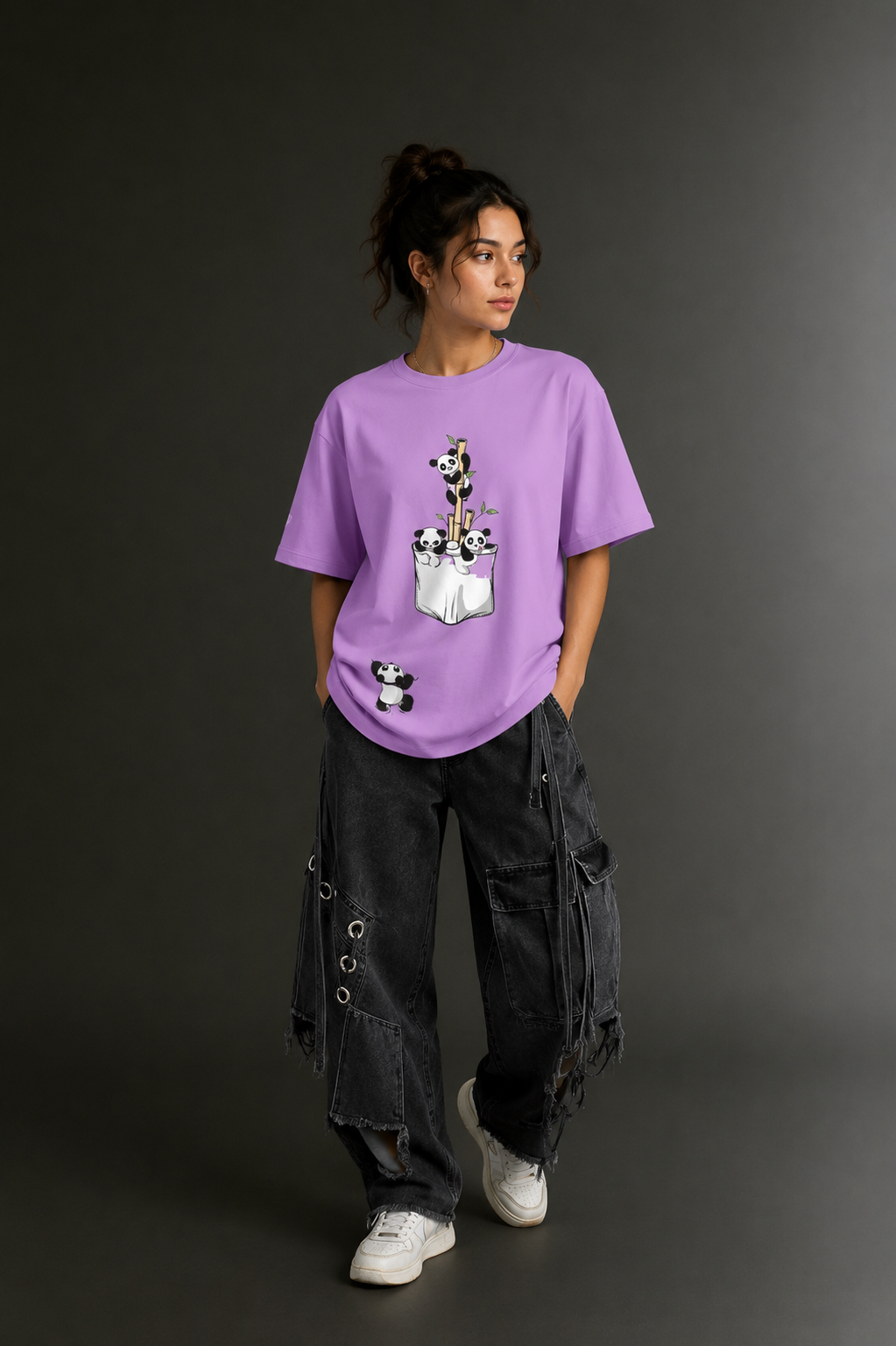Women Drop Shoulder Front Printed T-Shirt | OUTPUFF