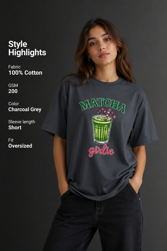 Women Drop Shoulder Front Printed T-Shirt | OUTPUFF