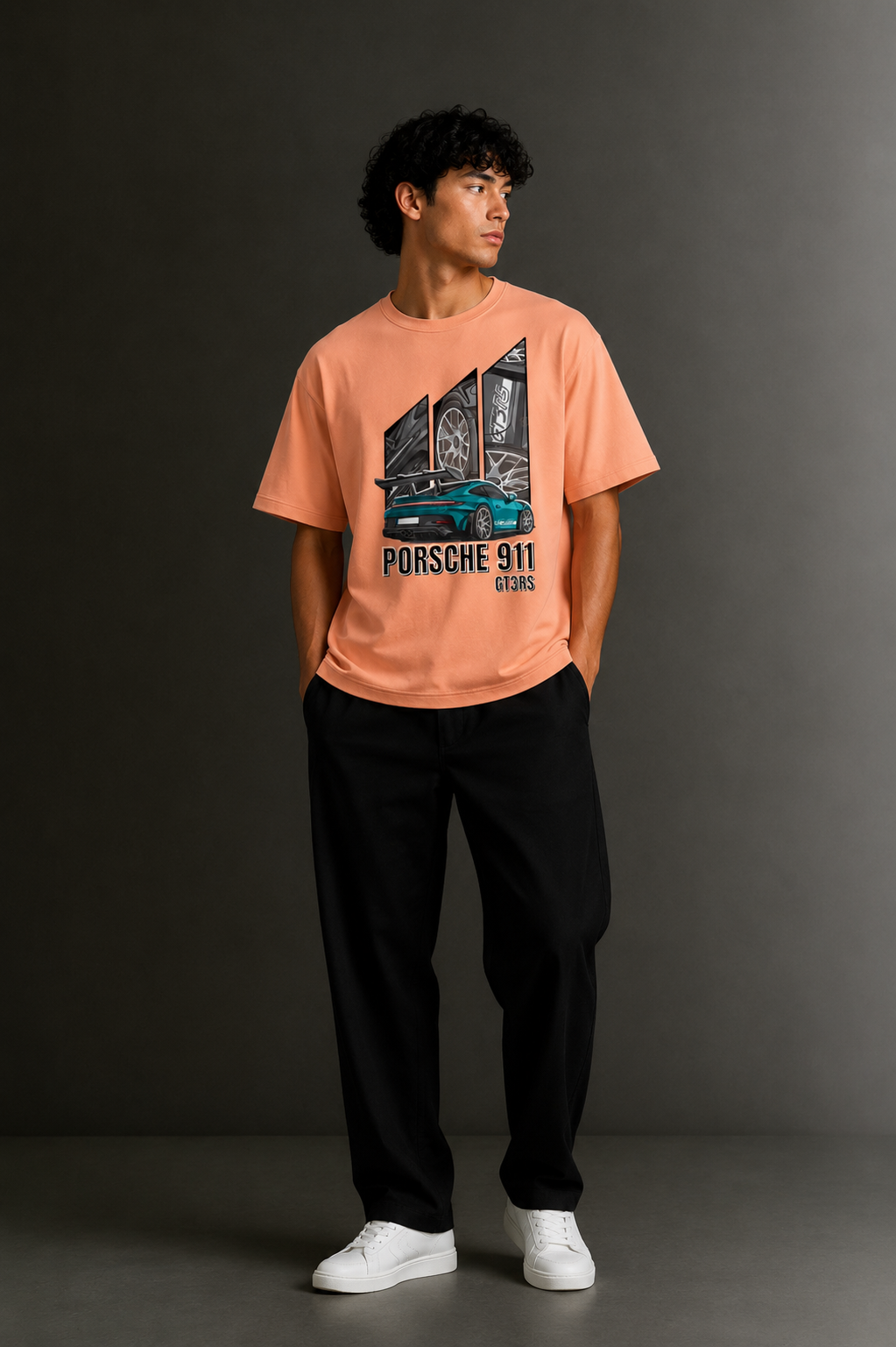 Men's Drop Shoulder Front Printed T-Shirt | Graphic Tee | OUTPUFF