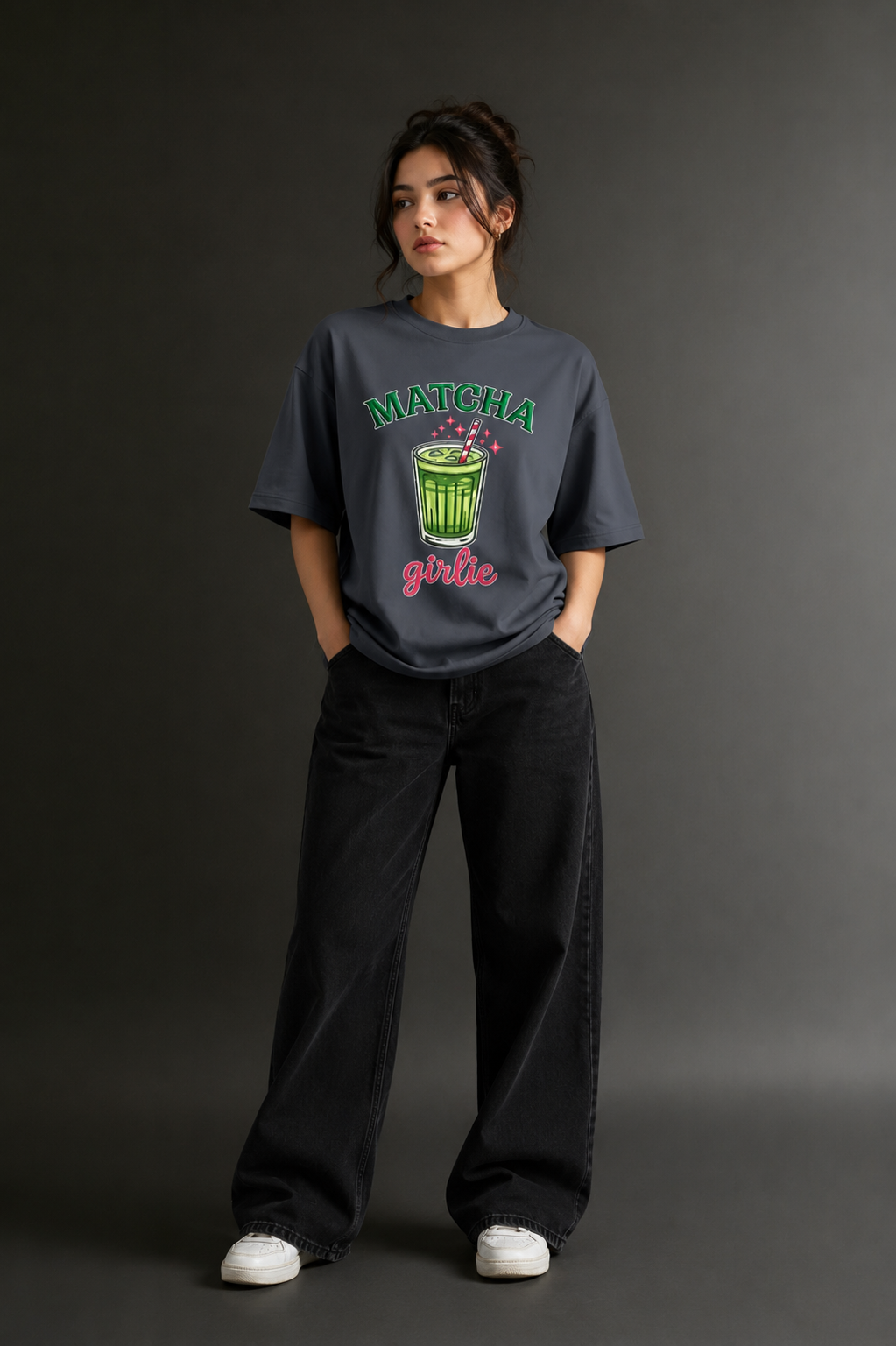 Women Drop Shoulder Front Printed T-Shirt | OUTPUFF