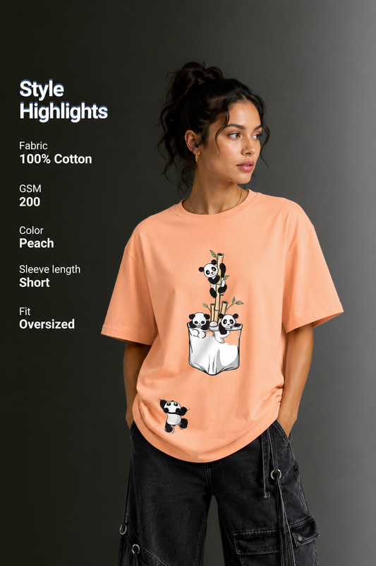 Women Drop Shoulder Front Printed T-Shirt | OUTPUFF