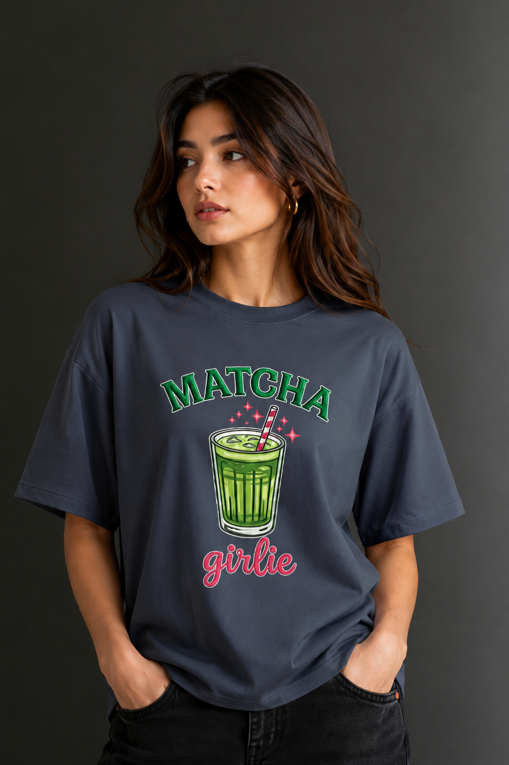 Women Drop Shoulder Front Printed T-Shirt | OUTPUFF