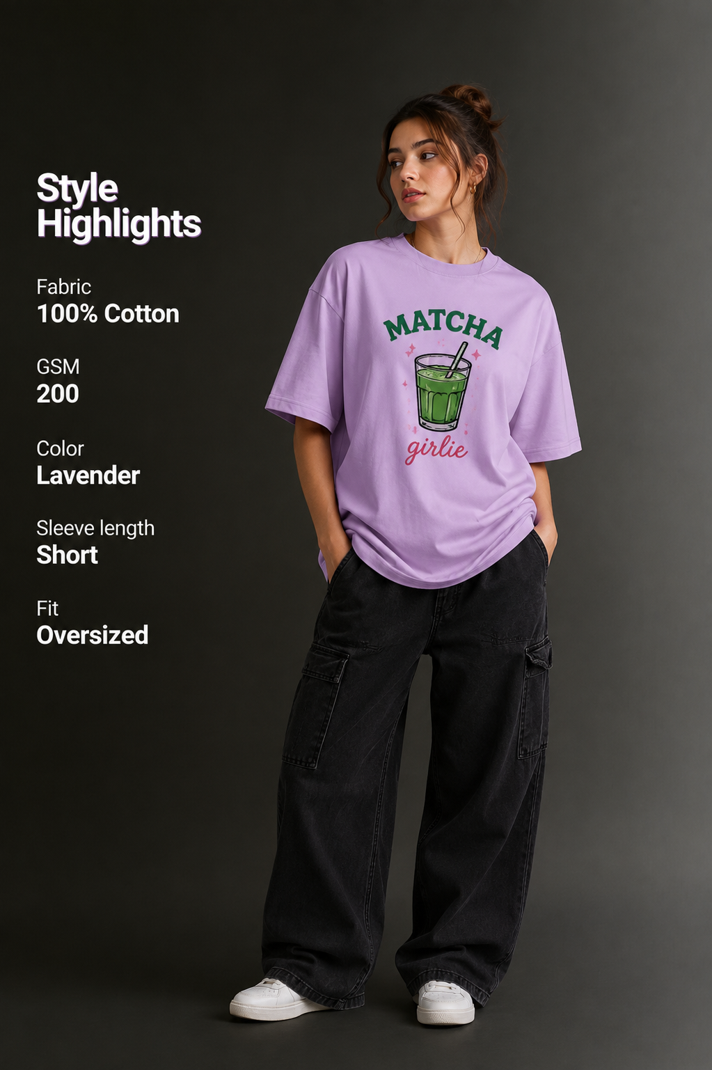 Women Drop Shoulder Front Printed T-Shirt | OUTPUFF