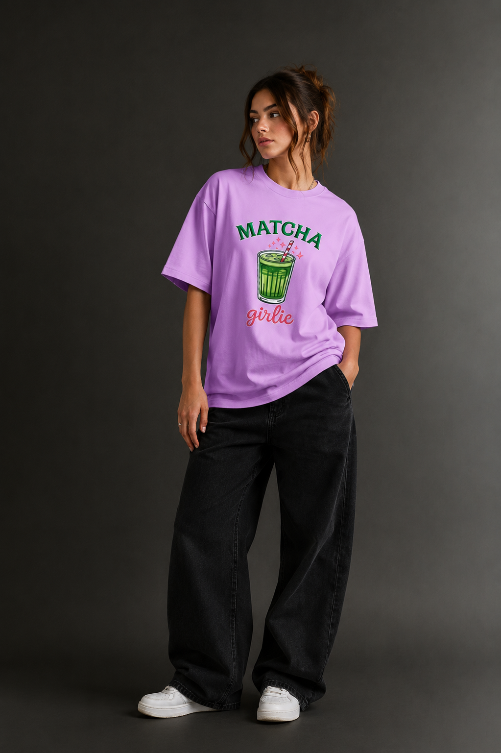 Women Drop Shoulder Front Printed T-Shirt | OUTPUFF