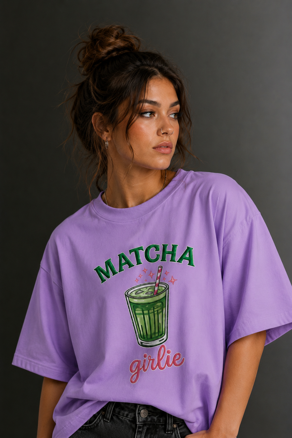 Women Drop Shoulder Front Printed T-Shirt | OUTPUFF