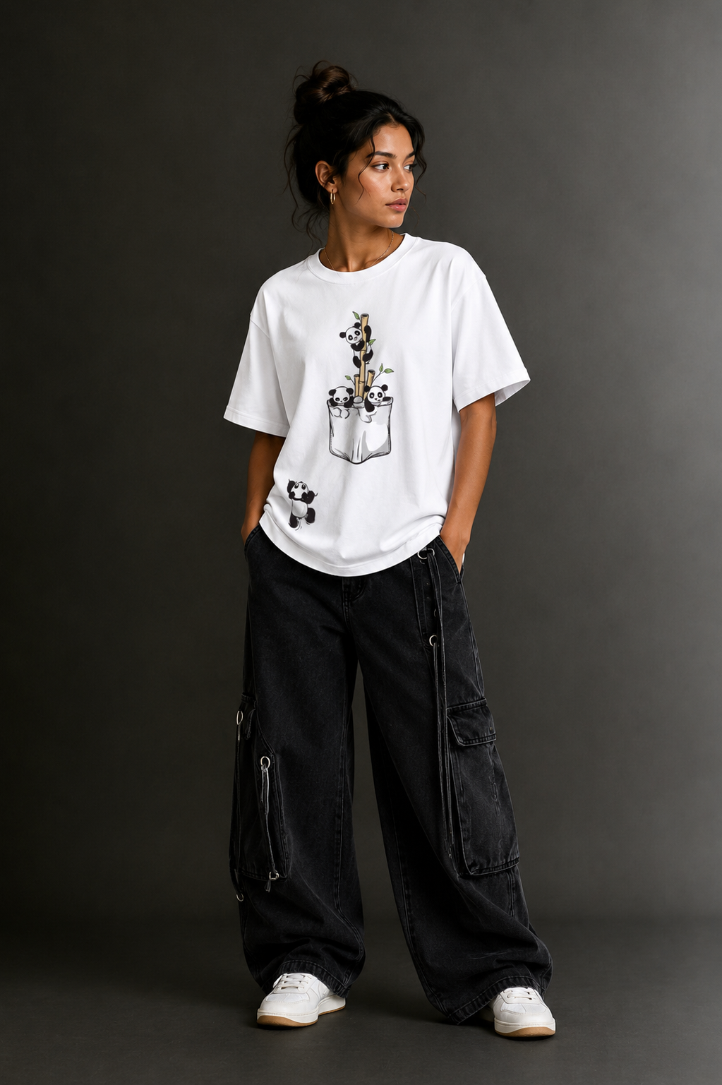 Women Drop Shoulder Front Printed T-Shirt | OUTPUFF