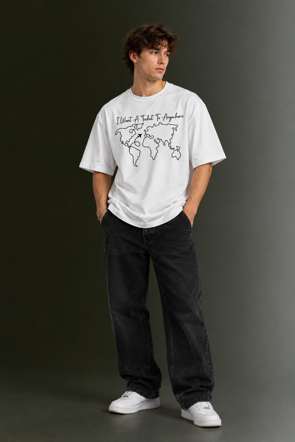 Men's Drop Shoulder Front Printed T-Shirt | Graphic Tee | OUTPUFF