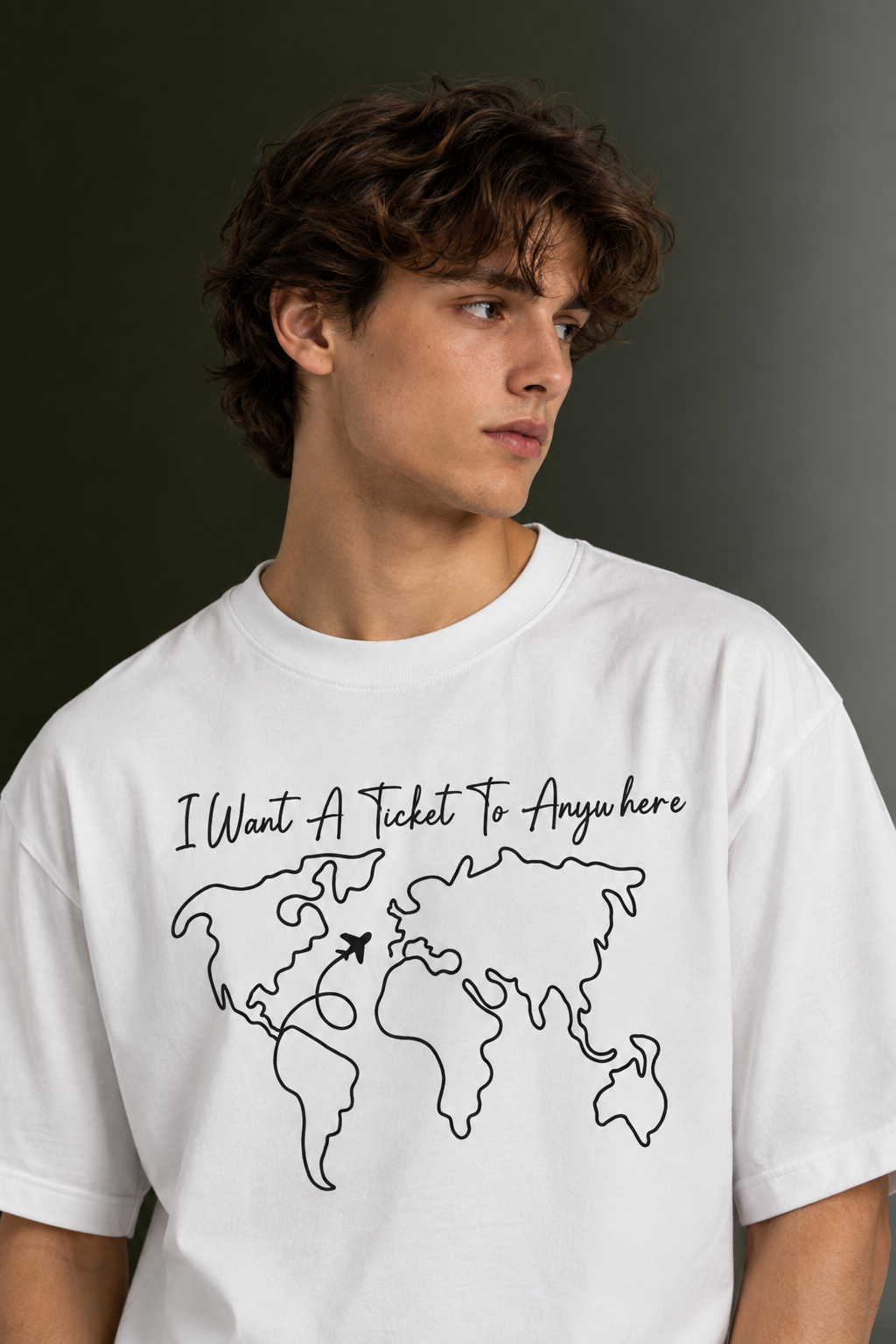 Men's Drop Shoulder Front Printed T-Shirt | Graphic Tee | OUTPUFF