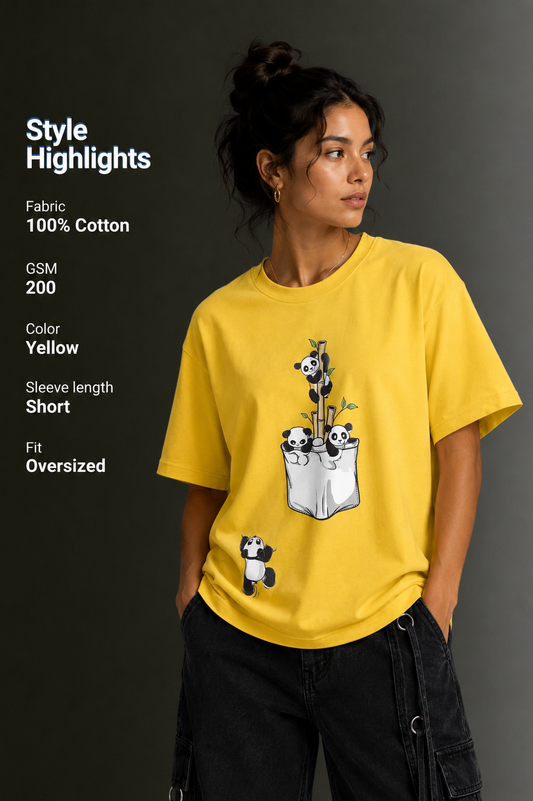 Women Drop Shoulder Front Printed T-Shirt | OUTPUFF