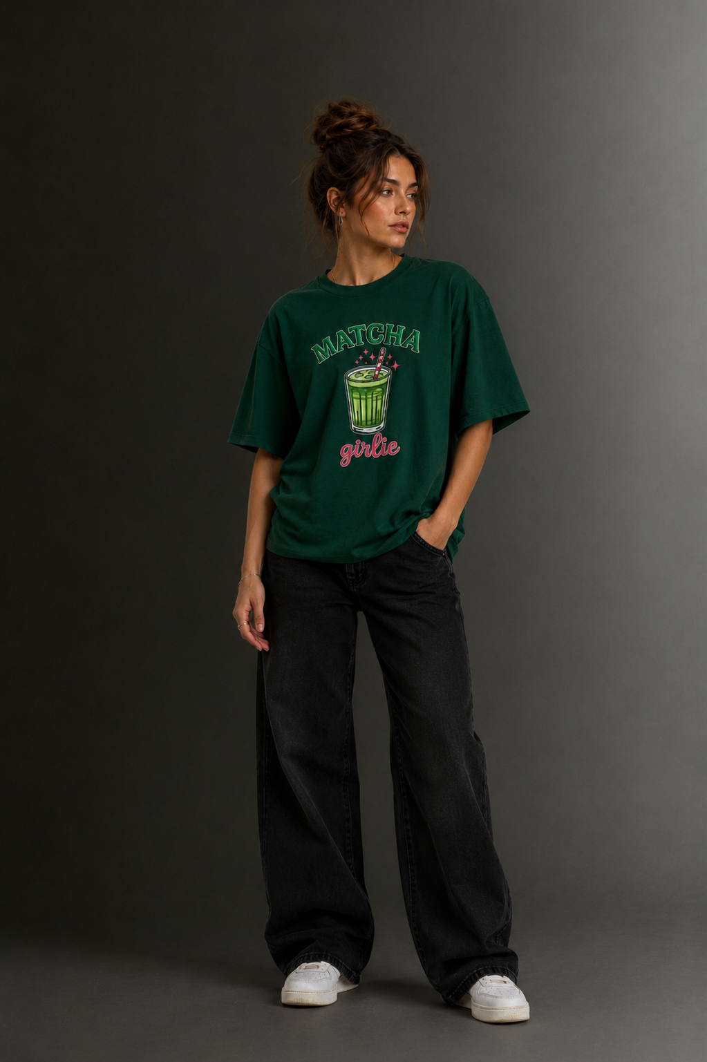 Women Drop Shoulder Front Printed T-Shirt | OUTPUFF