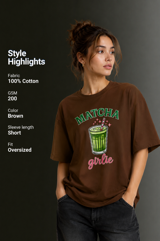 Women Drop Shoulder Front Printed T-Shirt | OUTPUFF