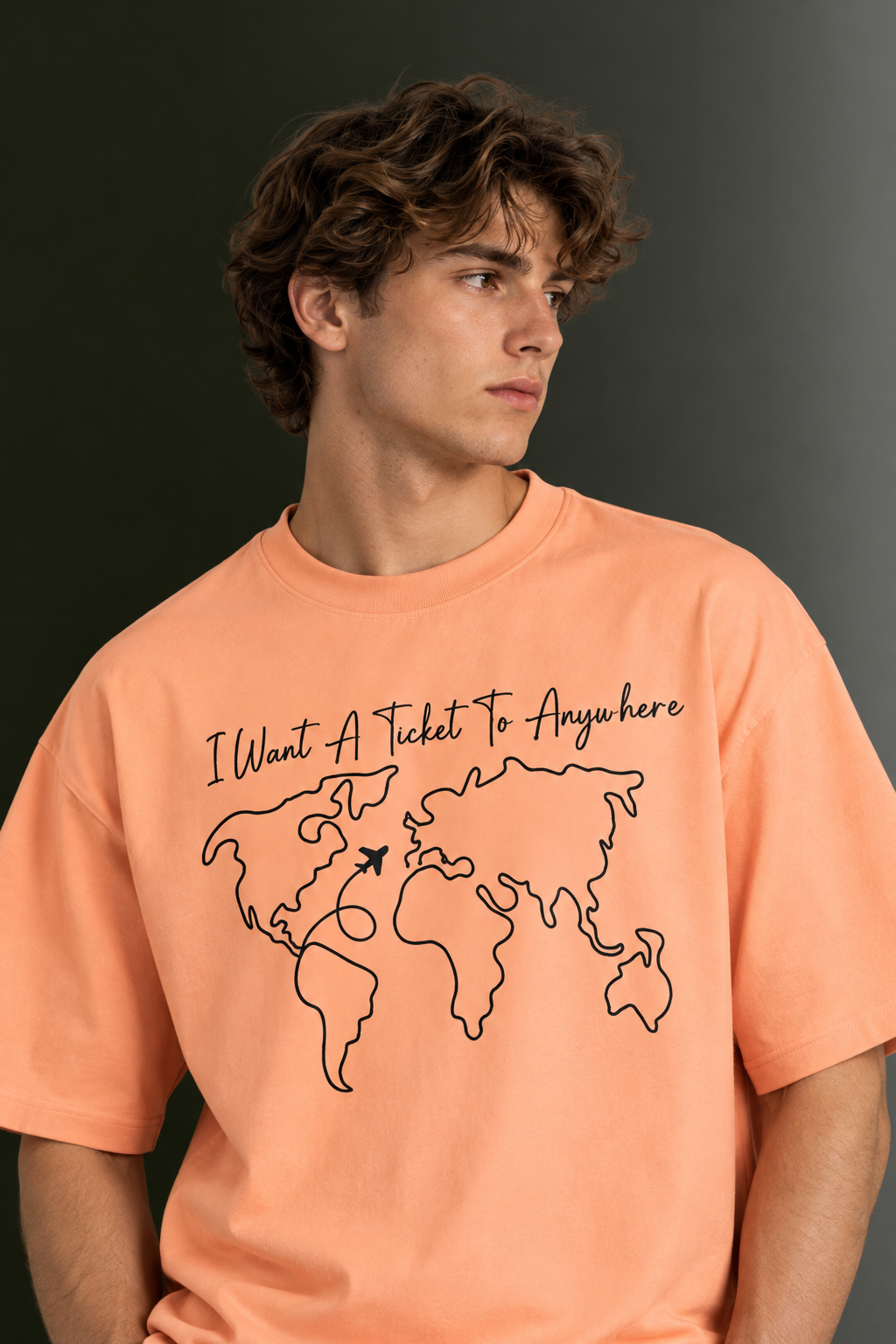 Men's Drop Shoulder Front Printed T-Shirt | Graphic Tee | OUTPUFF