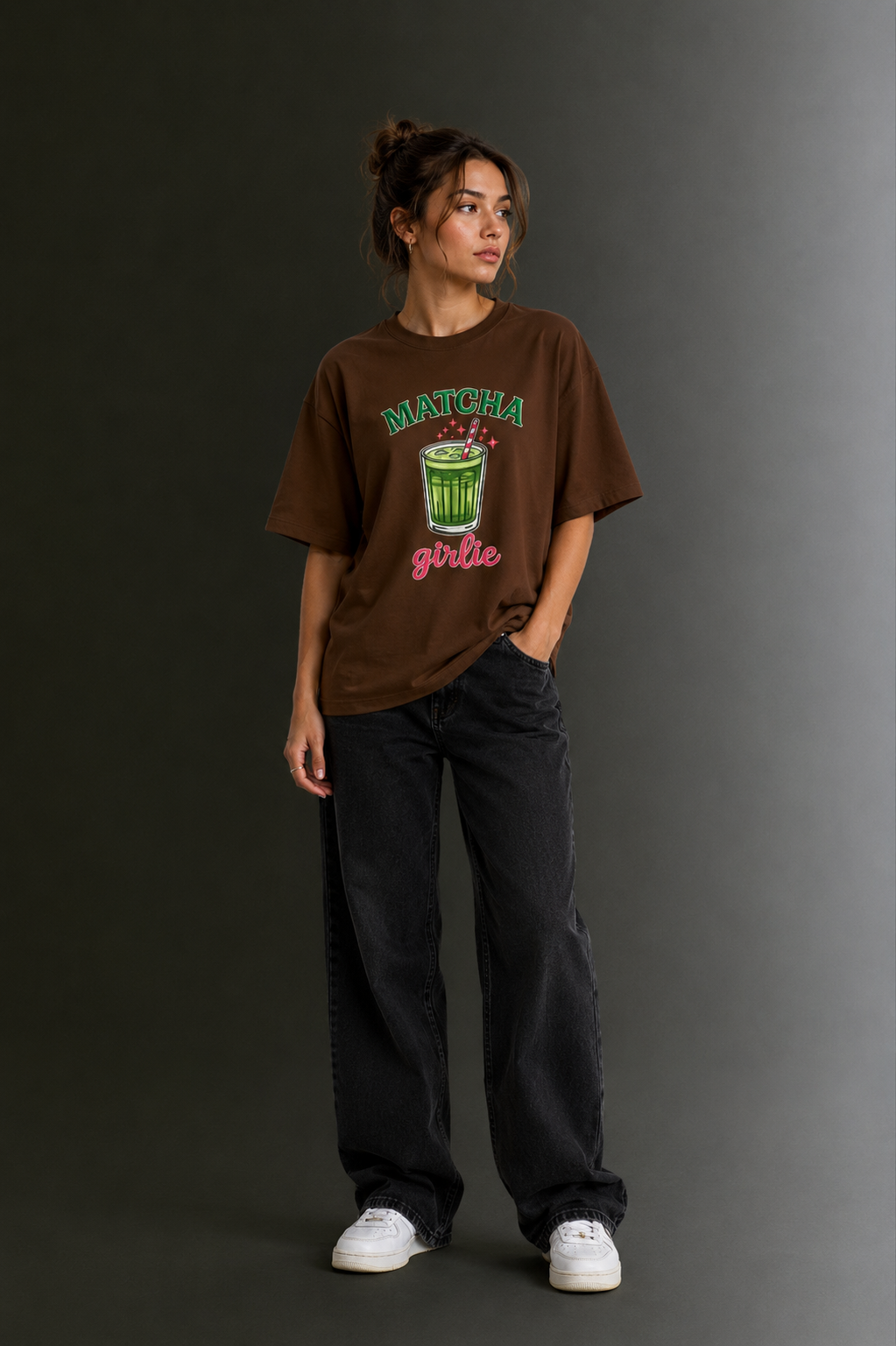 Women Drop Shoulder Front Printed T-Shirt | OUTPUFF