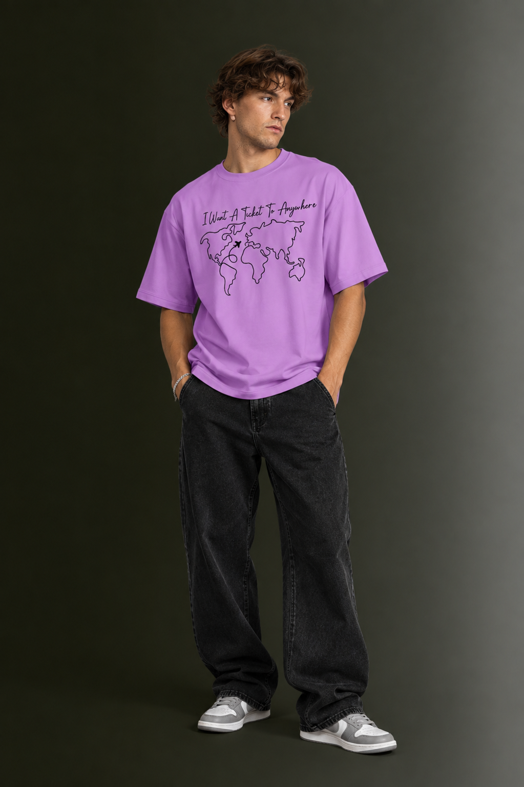 Men's Drop Shoulder Front Printed T-Shirt | Graphic Tee | OUTPUFF