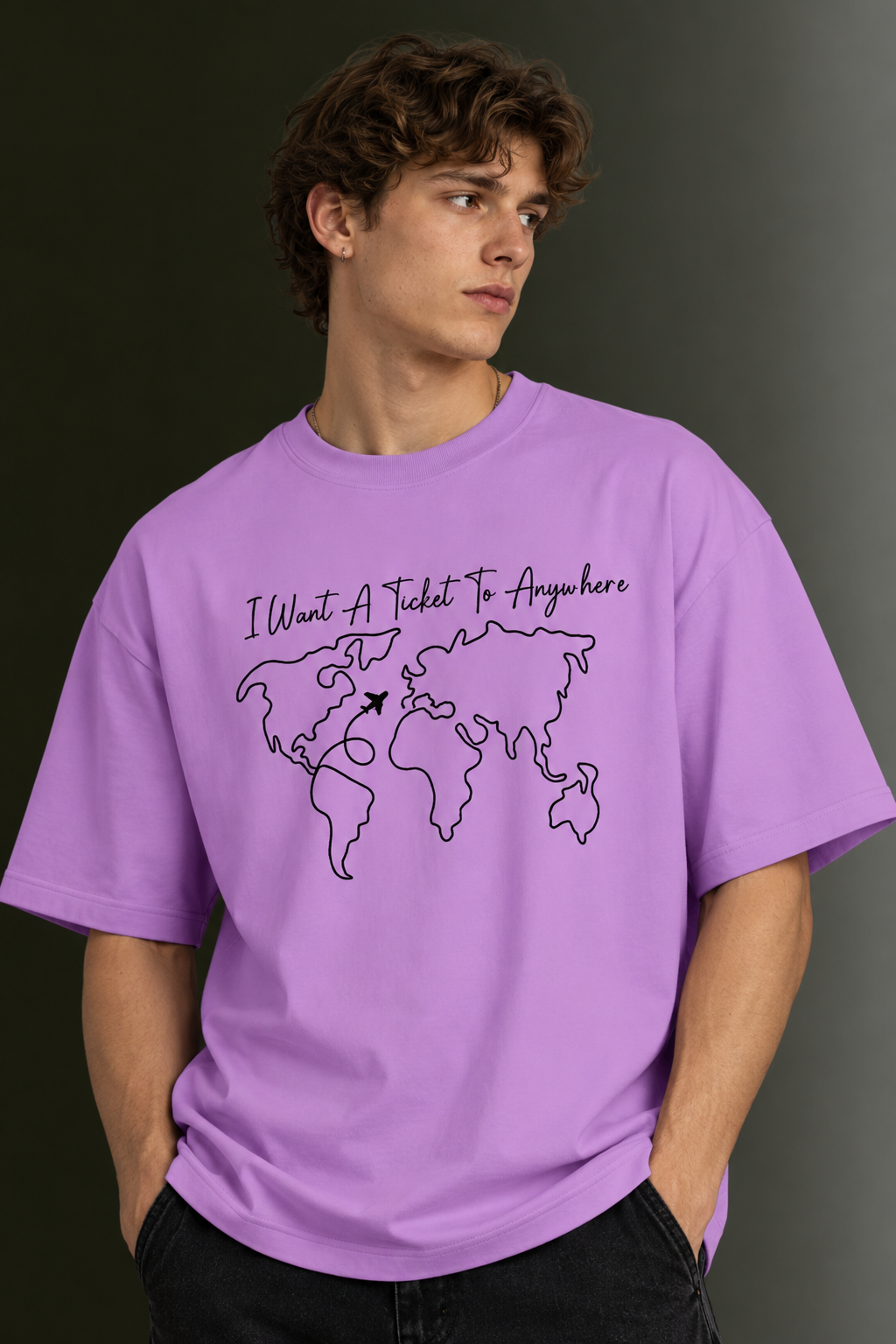 Men's Drop Shoulder Front Printed T-Shirt | Graphic Tee | OUTPUFF