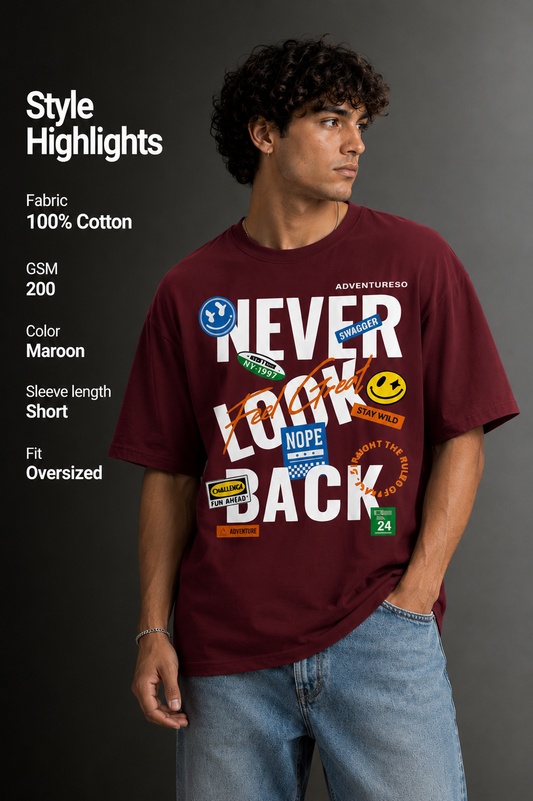 Men's Drop Shoulder Front Printed T-Shirt | Graphic Tee | OUTPUFF