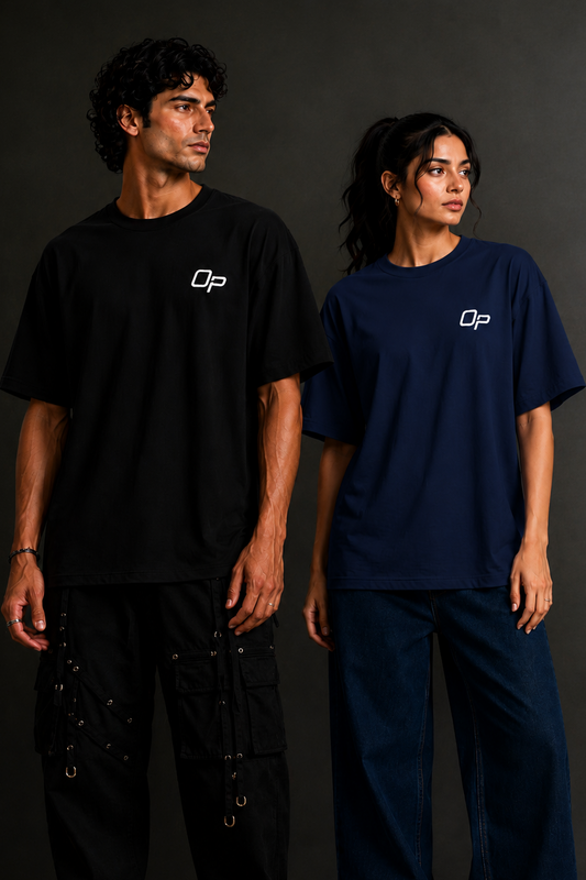 Couple Plain Drop Shoulder T-Shirt | OUTPUFF