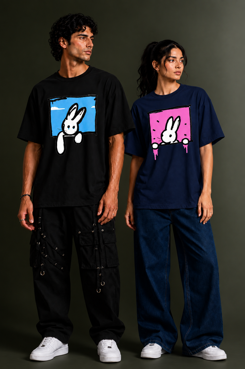 Matching Couple Printed T-Shirts | OUTPUFF