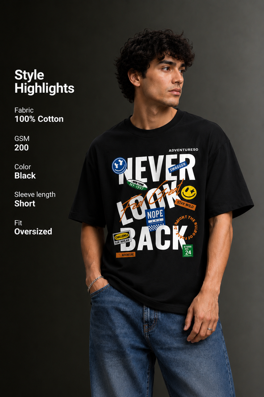 Men's Drop Shoulder Front Printed T-Shirt | Graphic Tee | OUTPUFF