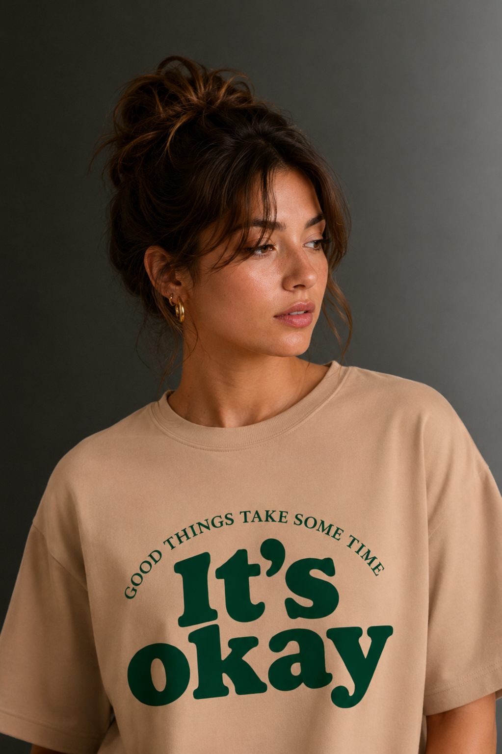 Women Drop Shoulder Front Printed T-Shirt | OUTPUFF
